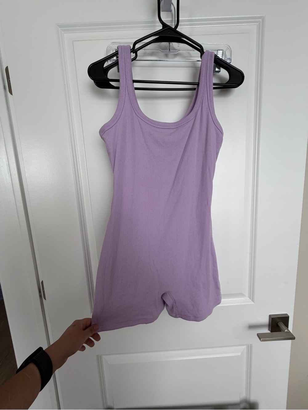 No Boundaries Lilac Scoop Neck Sleeveless Bodysuit Romper